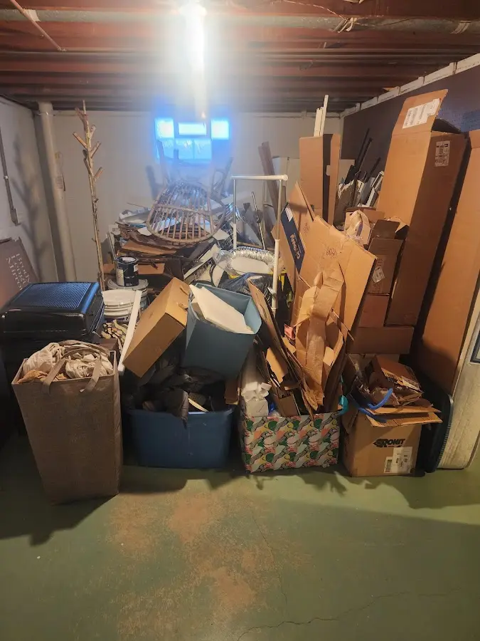 Roll-off dumpster container at job site for 20 Yard Dumpster Rental in Dighton